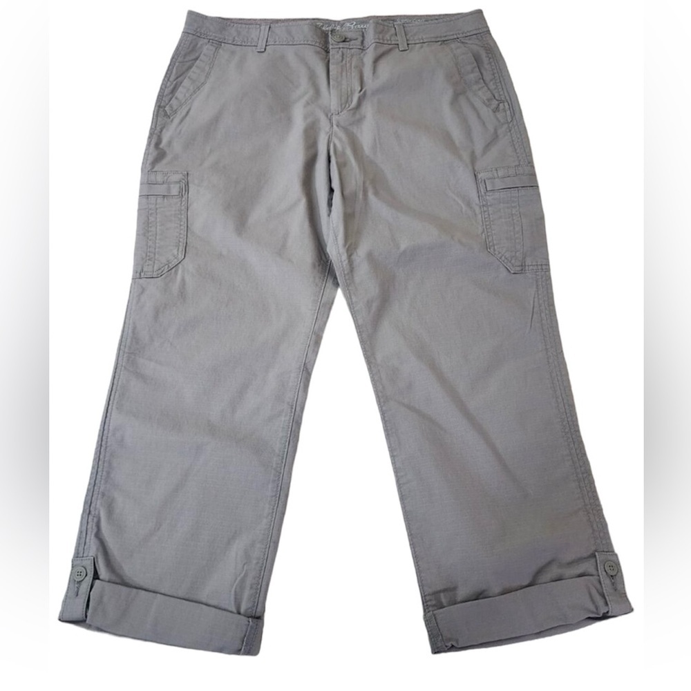 Eddie Bauer Women's Slightly Curvy Ripstop Cargo Crop Pants size T20